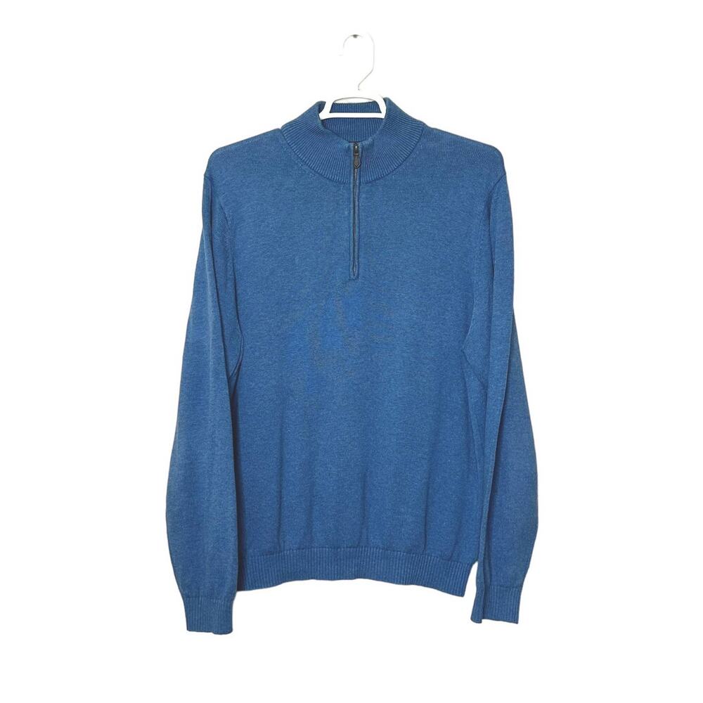 Brooks Brothers 346 blue cotton long sleeves pullover sweater size XL
